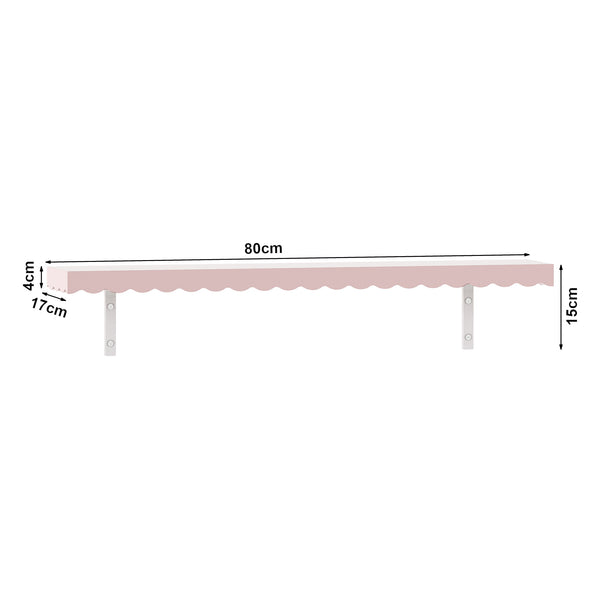 Set 2 rafturi de perete pentru copii Vestnes 80x17x4 cm Cotton Candy [en.casa]