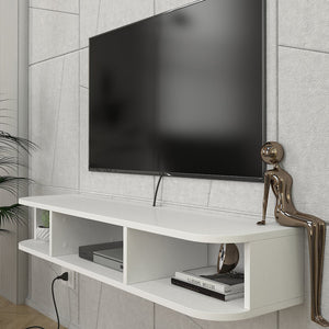 Suport TV de perete Oundsvas 120x30x19 cm alb [en.casa]
