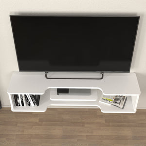Suport TV de perete Yrela 120x30x26 cm alb [en.casa]