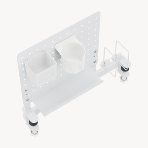 Organizator lateral masa birou Sauda 50x50 cm otel alb [en.casa]