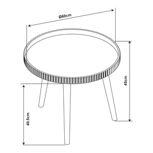 Couchtisch Bongard Ø60x45 cm Weiß [en.casa]