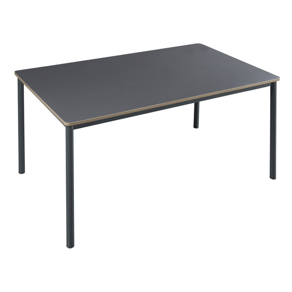 Set masa si 4 scaun Lindesberg 75x140x80 cm gri/gri inchis [en.casa]