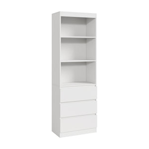 Raft carti Les 180x60x35 cm alb cu 3 sertare [en.casa]