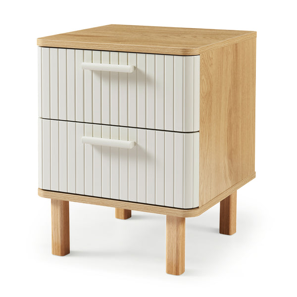 Noptiera Ferrersp 50x40x40 cm efect stejar/oatmeal [en.casa]