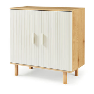 Comoda Ferrersp 80x80x40 cm efect stejar/oatmeal [en.casa]