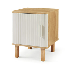 Noptiera cu maner pe dreapta Ferrersp 50x40x40 efect stejar/oatmeal/natur [en.casa]