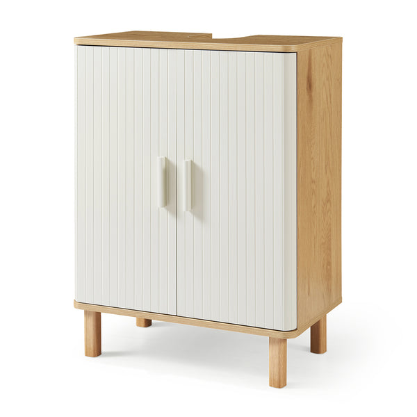 Dulap baie sub chiuveta Ferrersp 80x60x35 cm efect stejar/oatmeal/natur [en.casa]