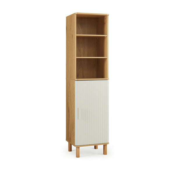 Dulap inalt baie Ferrersp 160x42x35 cm efect stejar/oatmeal/natur [en.casa]