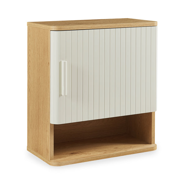 Dulap perete baie Ferrersp 50x45x24 cm efect stejar/oatmeal [en.casa]