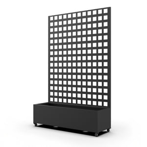 Perete despartitor Toma 190x82x38 cm otel galvanizat negru [casa.pro]
