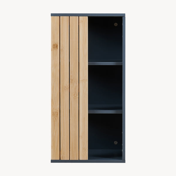 Dulap perete baie Svanes 60x30x20 cm gri inchis/natur [en.casa]