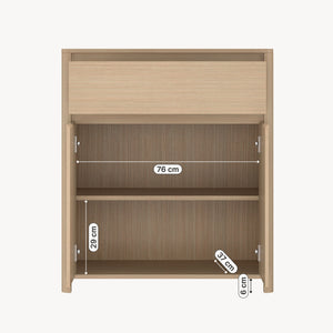 Dulap auxiliar Takranmaa 88x79x39 cm aspect stejar [en.casa]