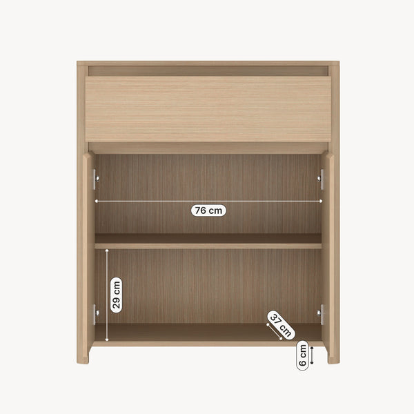 Dulap auxiliar Takranmaa 88x79x39 cm aspect stejar [en.casa]