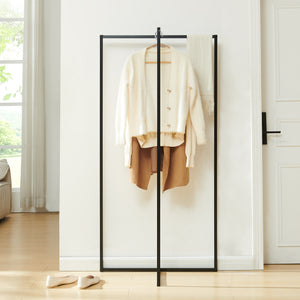 Cuier Norjad 160x80x41 cm Metal Negru [en.casa]