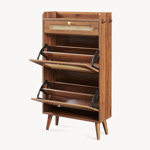 Suport pentru încălțăminte Virievarnu 111x60x24 cm aspect nuc [en.casa]