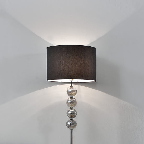 Lampa podea Spheridern 1 x E 27 crom/negru [lux.pro]