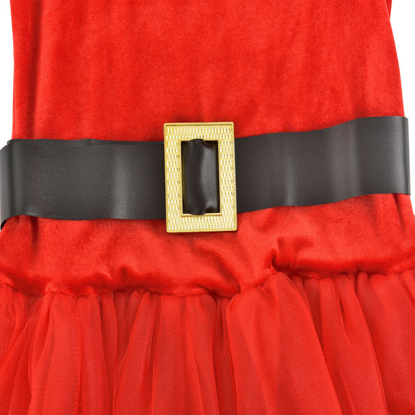 [en.casa]® Costum Craciunita, 64 x 50 cm, EUR 36-42, 100% poliester, alb/rosu
