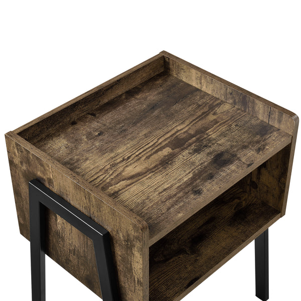 Masuta living Dana 52 x 42 x 35 cm efect lemn/negru [en.casa]