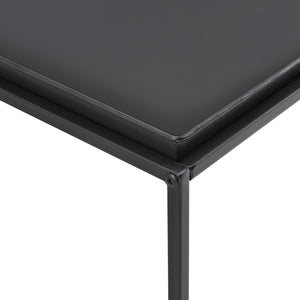 Masuta cafea Romelia 47 x 100 x 50 cm metal negru mat [en.casa]