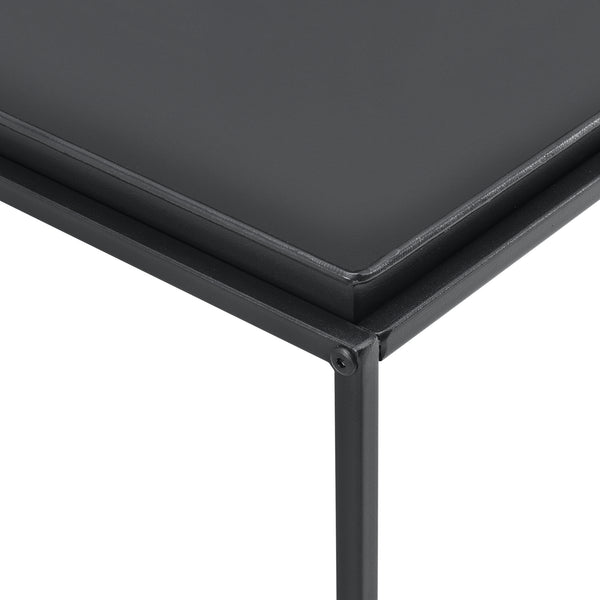 Masuta cafea Romelia 47 x 100 x 50 cm metal negru mat [en.casa]