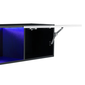 Dulap perete Thabong cu 2 usi si iluminare LED multicolor [en.casa]