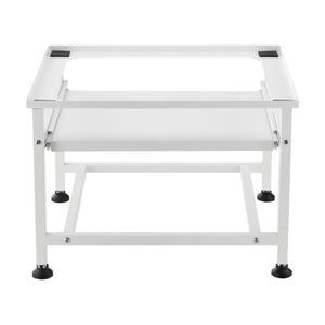 Suport masina de spalat AAWR-8010 cu raft extensibil 63 x 54 x 41 cm otel/alb [en.casa]