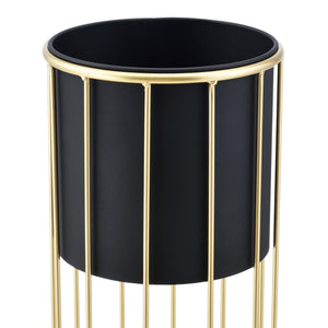 Suport plante Mortsel 2 bucati metal negru/auriu masuri diferite [en.casa]