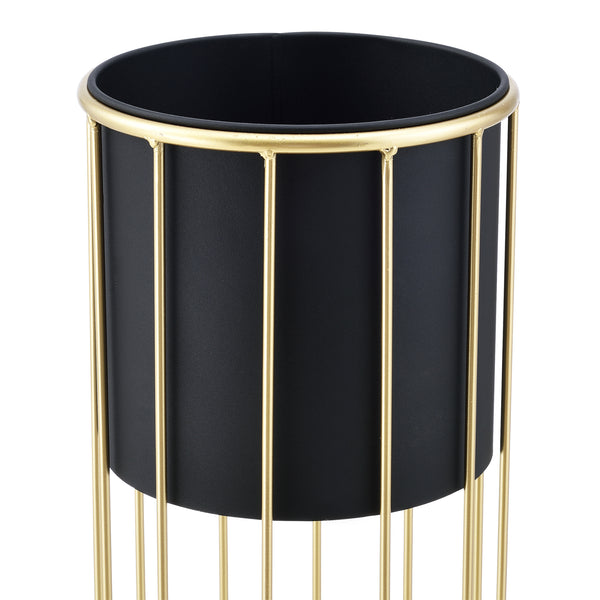 Suport plante Mortsel 2 bucati metal negru/auriu masuri diferite [en.casa]