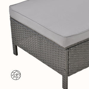 Set mobilier gradina ACRS-17025 canapea taburet masa ratan sintetic [en.casa]