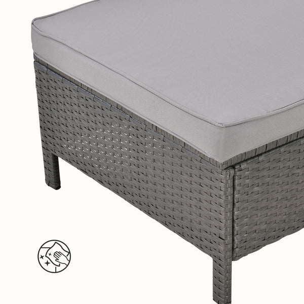Set mobilier gradina ACRS-17025 canapea taburet masa ratan sintetic [en.casa]