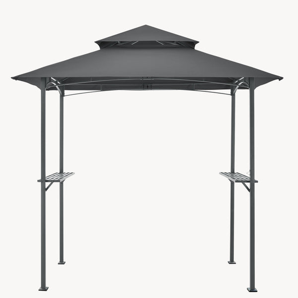 Pavilion pentru gratar BBQ Parga 250 x 241 x 151 cm gri inchis [en.casa]