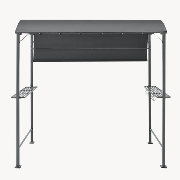 Pavilion pentru gratar BBQ Pyrgos 215 x 220 x 140 cm gri inchis [en.casa]