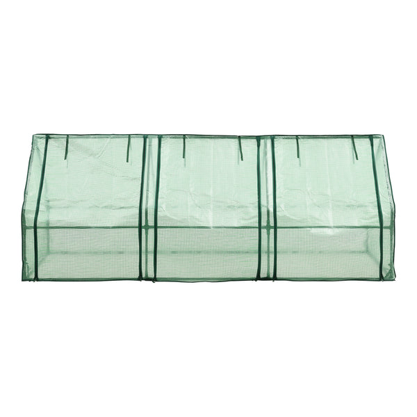 Solar gradina Hoflein 240 x 90 x 90 cm polietilena folie plasa verde [en.casa]