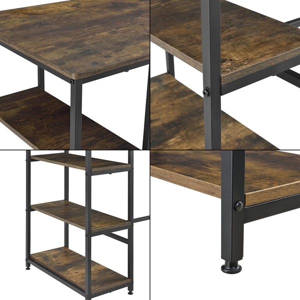 Masa bar Vaxjo cu 3 rafturi 100 x 109 x 60 cm [en.casa] 