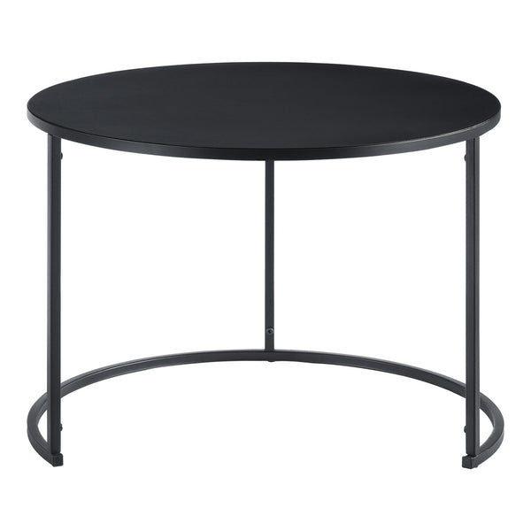 Masuta cafea Korenica New set 2 bucati metal negru [en.casa]