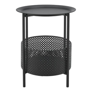 Masuta cafea Kruibeke metal negru [en.casa]