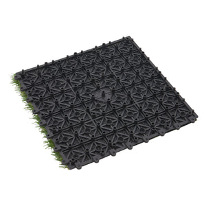 Placi iarba artificiala pentru terasa ACWP-6403 HDPE verde 11 buc [en.casa]