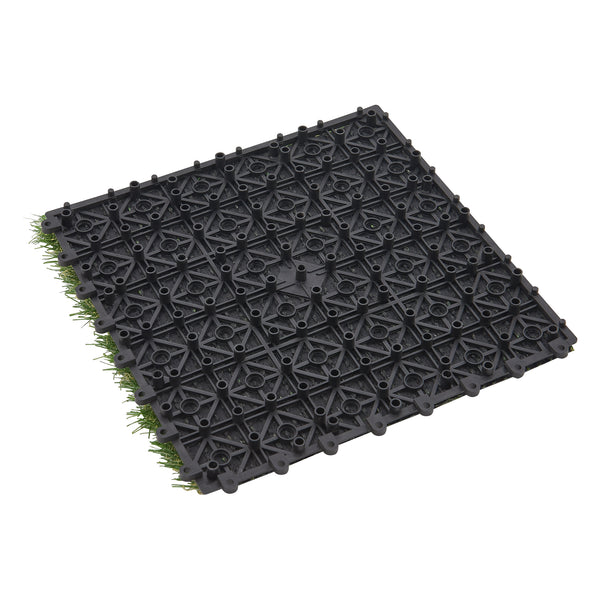 Placi iarba artificiala pentru terasa ACWP-6403 HDPE verde 11 buc [en.casa]