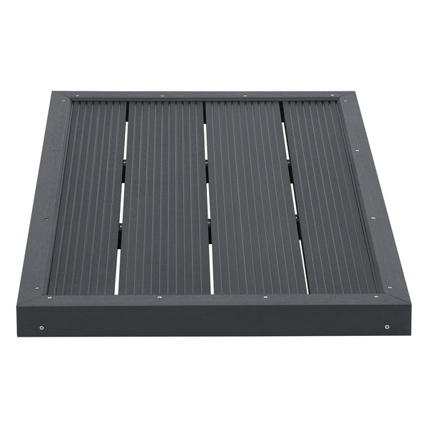 Cadita dus gradina Nurtingen 150kg WPC gri inchis [en.casa]