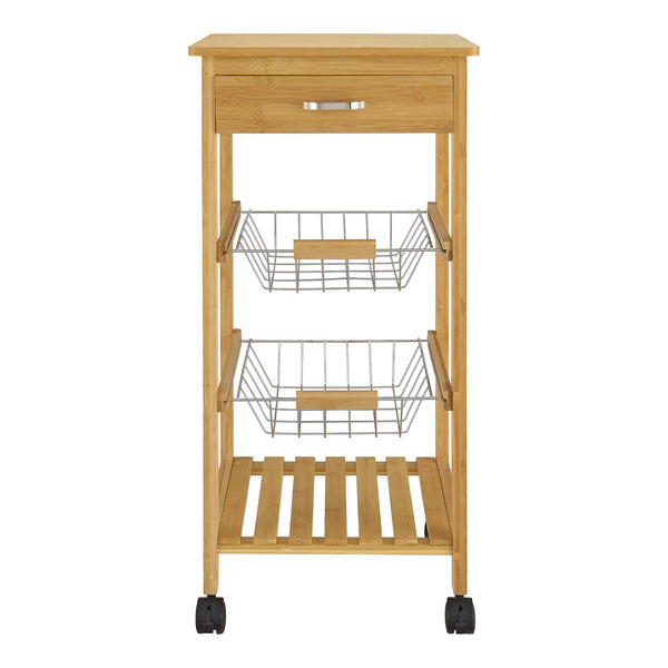 Carucior servire la masa Stenungsund 76 x 36 x 36 cm bambus [en.casa]