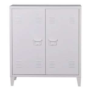 Dulap metalic Oripaa 90 x 80 x 33 cm otel alb [en.casa]