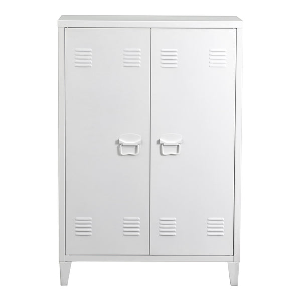 Dulap metalic Oripaa 110x75x33cm alb [en.casa]