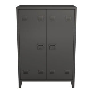 Dulap metalic Oripaa 110x75x33cm negru [en.casa]