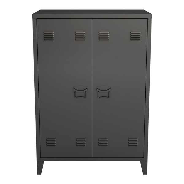 Dulap metalic Oripaa 110x75x33cm negru [en.casa]