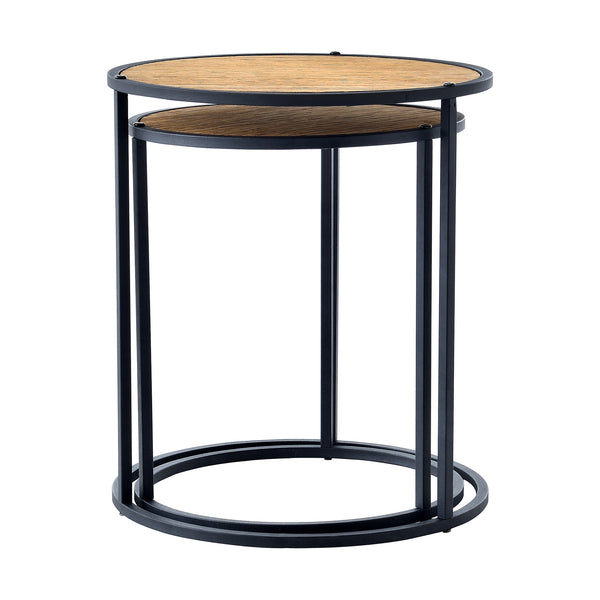 Masute living Moriusaq set 2 bucati forma rotunda [en.casa]