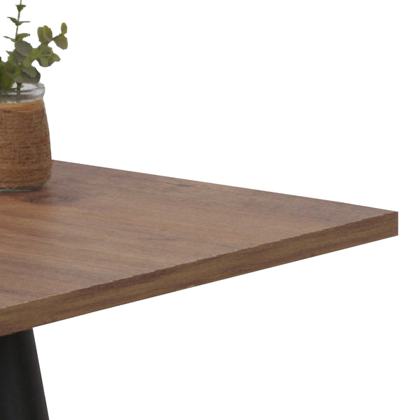 Masă de cafea Ballerup 50 x 45 x 45 cm Negru / Aspect nuc [en.casa]
