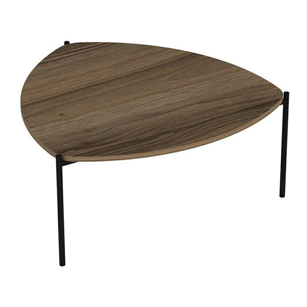 Masă de cafea Gladsaxe 40x90x89 cm aspect nuc / negru [en.casa]