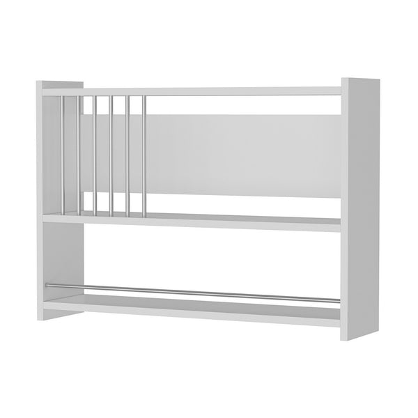 Raft de perete Helsingor alb 15kg cu 3 polite depozitare [en.casa]