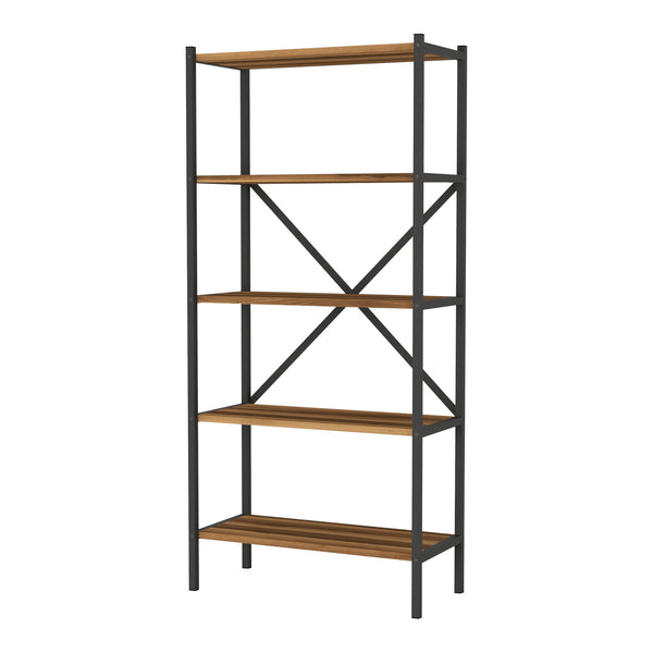 Raft de sine statator Tomelilla 160x66x34cm metal pal antracit nuc [en.casa]