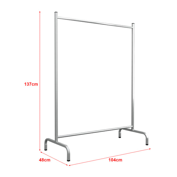 Suport haine Staffanstorp 137x104x48cm metal argintiu [en.casa]